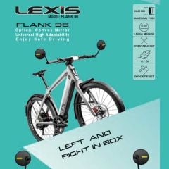 Lexis Flank 76 Universal Optik Dış Bükey Geniş Açılı Gidon Ucu Bağlantılı Bisiklet / E-Bike / E-Scooter / Atv / Motosiklet Aynası