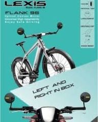 Lexis Flank 96 Universal Optik Dış Bükey Geniş Açılı Gidon Ucu Bağlantılı Bisiklet / E-Bike / E-Scooter / Atv / Motosiklet Aynası
