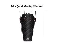 Enlee BF-50 Bike Fender Taşınabilir Mtb Siyah/Beyaz Kamufulaj Desenli Çamurluk