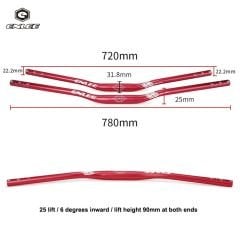 Enlee BH-40 Alüminyum Mor 31.8 780mm Riser Mtb Gidonu