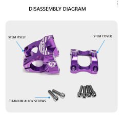 Enlee Alüminyum Kırmızı 31.8 35mm Kısa Gidon Boğazı