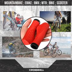 Crosssell Avuç İçi Destekli Ergonomik Scooter / Bisiklet Elcik Kahverengi