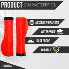 Crosssell Avuç İçi Destekli Ergonomik Scooter / Bisiklet Elcik Kırmızı