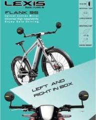Lexis Flank 76 Universal Optik Dış Bükey Geniş Açılı Gidon Ucu Bağlantılı Bisiklet / E-Bike / E-Scooter / Atv / Motosiklet Aynası