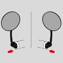 Lexis Flank 96 Universal Optik Dış Bükey Geniş Açılı Gidon Ucu Bağlantılı Bisiklet / E-Bike / E-Scooter / Atv / Motosiklet Aynası