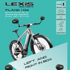 Lexis Flank 104 Universal Optik Dış Bükey Geniş Açılı Gidon Ucu Bağlantılı Bisiklet / E-Bike / E-Scooter / Atv / Motosiklet Aynası